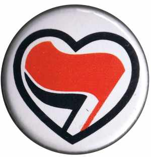 50mm Magnet-Button: Antifa Herz