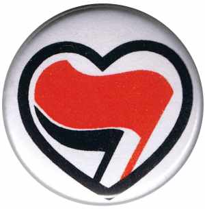 25mm Magnet-Button: Antifa Herz