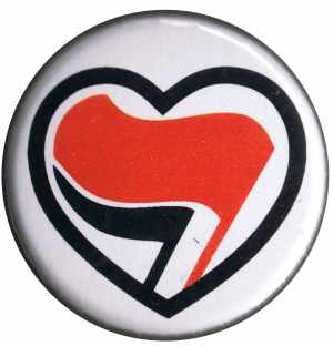 25mm Button: Antifa Herz