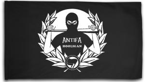 Fahne / Flagge (ca. 150x100cm): Antifa Hooligan
