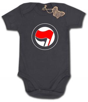 Babybody: Antifa Logo (rot/schwarz, ohne Schrift)