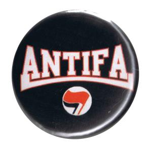 37mm Button: Antifa (rot/schwarz)