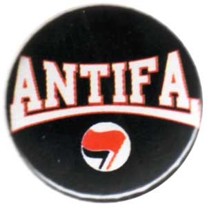 37mm Magnet-Button: Antifa (rot/schwarz)