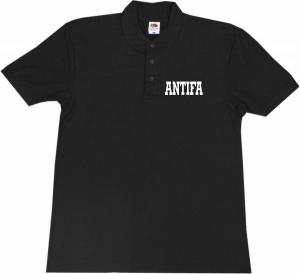 Polo-Shirt: Antifa Schriftzug