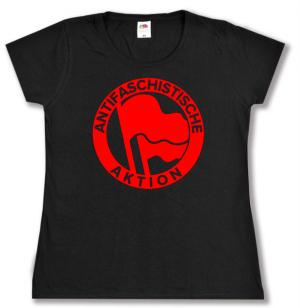 tailliertes T-Shirt: Antifaschistische Aktion (1932, rot/rot)