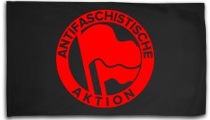 Fahne / Flagge (ca. 150x100cm): Antifaschistische Aktion (1932, rot/rot)