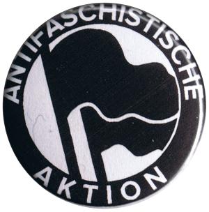 25mm Magnet-Button: Antifaschistische Aktion (1932, schwarz/schwarz)
