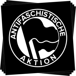Aufkleber-Paket: Antifaschistische Aktion (1932, schwarz/schwarz)