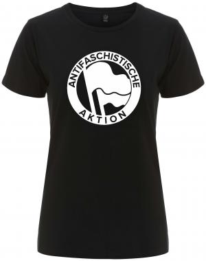 tailliertes Fairtrade T-Shirt: Antifaschistische Aktion (1932, weiß)
