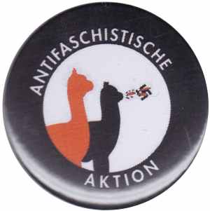 25mm Magnet-Button: Antifaschistische Aktion (Alpakas)