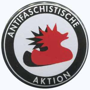 25mm Button: Antifaschistische Aktion (Enten)