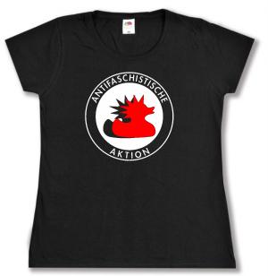 tailliertes T-Shirt: Antifaschistische Aktion (Enten)