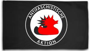 Fahne / Flagge (ca. 150x100cm): Antifaschistische Aktion (Enten)