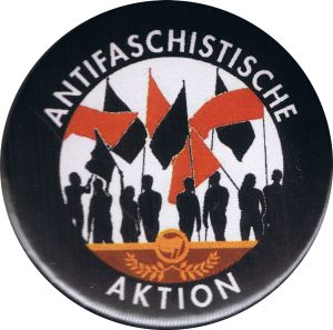 25mm Button: Antifaschistische Aktion - Fahnen