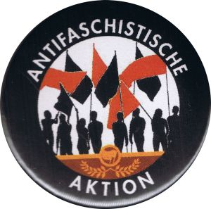 25mm Magnet-Button: Antifaschistische Aktion - Fahnen