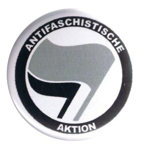 37mm Button: Antifaschistische Aktion (grau/schwarz)