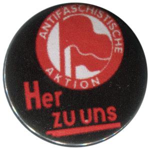37mm Button: Antifaschistische Aktion her zu uns