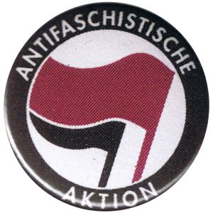 50mm Button: Antifaschistische Aktion (lila/schwarz)