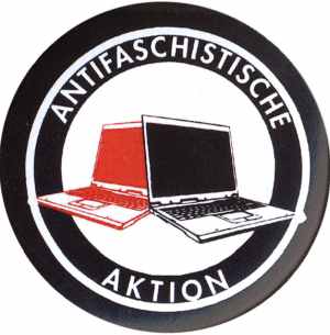 25mm Magnet-Button: Antifaschistische Aktion (Notebooks)