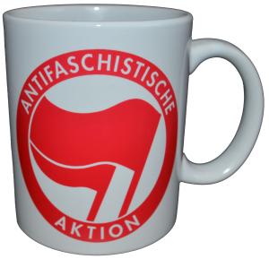 Tasse: Antifaschistische Aktion (rot/rot)