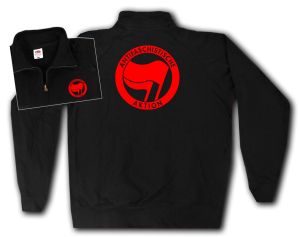 Sweat-Jacket: Antifaschistische Aktion (rot/rot)