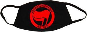 Mundmaske: Antifaschistische Aktion (rot/rot)