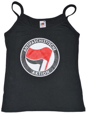Trägershirt: Antifaschistische Aktion (rot/schwarz)