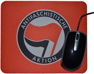 Mousepad: Antifaschistische Aktion (rot/schwarz)