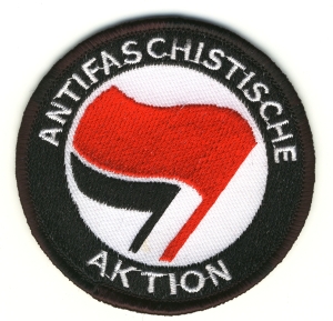 Aufnäher: Antifaschistische Aktion (rot/schwarz)