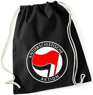 Sportbeutel: Antifaschistische Aktion (rot/schwarz)