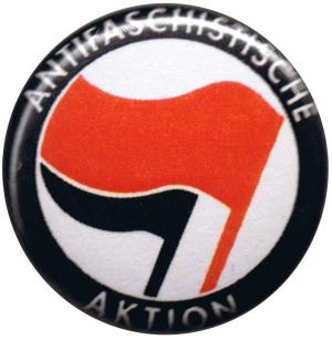 37mm Magnet-Button: Antifaschistische Aktion (rot/schwarz)