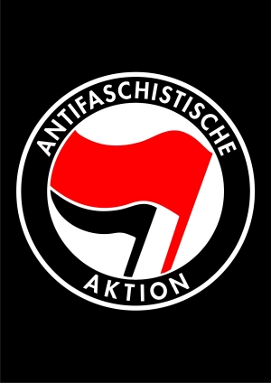 Poster / Poster (DIN A2): Antifaschistische Aktion (rot/schwarz)