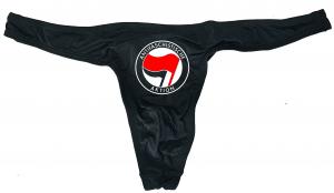 Herren Stringtanga: Antifaschistische Aktion (rot/schwarz)