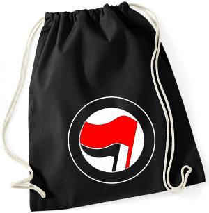 Sportbeutel: Antifaschistische Aktion (rot/schwarz, ohne Schrift)