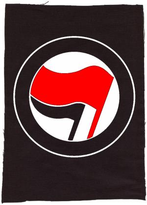 Rückenaufnäher: Antifaschistische Aktion (rot/schwarz, ohne Schrift)