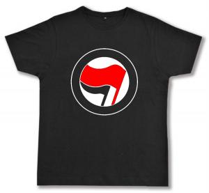 Fairtrade T-Shirt: Antifaschistische Aktion (rot/schwarz, ohne Schrift)