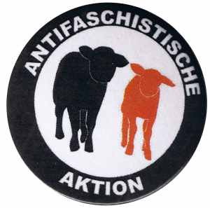 37mm Magnet-Button: Antifaschistische Aktion - Schafe