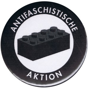 25mm Button: Antifaschistische Aktion - schwarzer Block