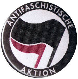 25mm Button: Antifaschistische Aktion (schwarz/lila)