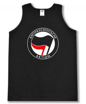 Tanktop: Antifaschistische Aktion (schwarz/rot)