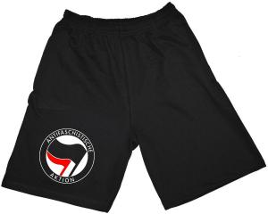 Shorts: Antifaschistische Aktion (schwarz/rot)