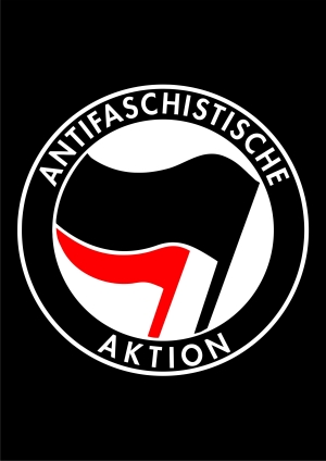 Poster / Poster (DIN A2): Antifaschistische Aktion (schwarz/rot)