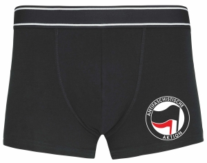 Boxershort: Antifaschistische Aktion (schwarz/rot)