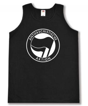 Tanktop: Antifaschistische Aktion (schwarz/schwarz)