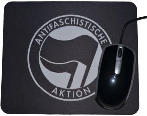 Mousepad: Antifaschistische Aktion (schwarz/schwarz)