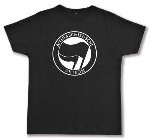 Fairtrade T-Shirt: Antifaschistische Aktion (schwarz/schwarz)