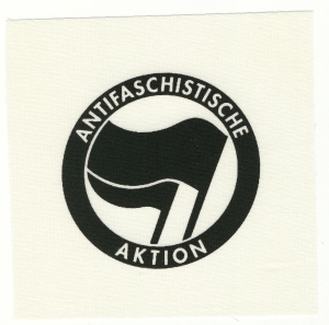 Aufnäher: Antifaschistische Aktion (schwarz/schwarz)