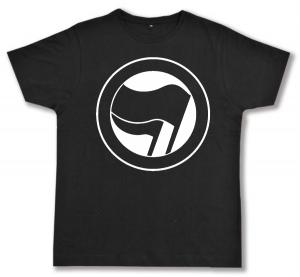 Fairtrade T-Shirt: Antifaschistische Aktion (schwarz/schwarz) ohne Schrift