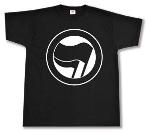 T-Shirt: Antifaschistische Aktion (schwarz/schwarz) ohne Schrift