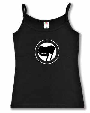 Trägershirt: Antifaschistische Aktion (schwarz/schwarz) ohne Schrift